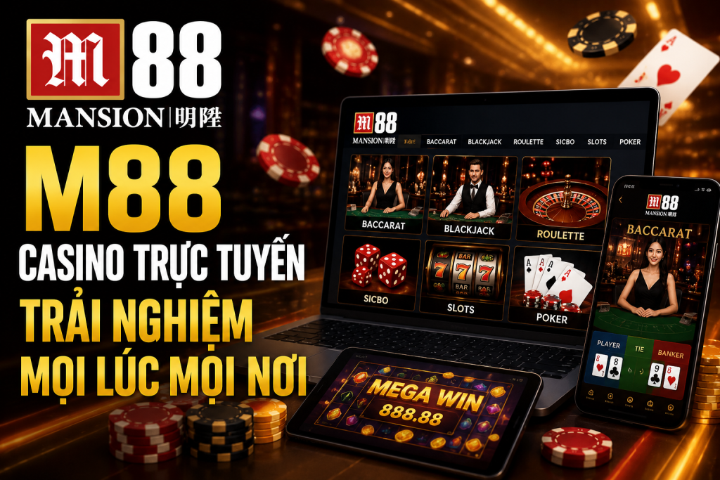 Người chơi trải nghiệm nhiều trò chơi casino trực tuyến trên màn hình máy tính và điện thoại
